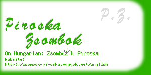 piroska zsombok business card